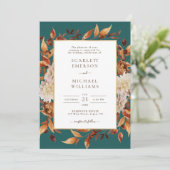 素朴紅葉結婚式招待状 招待状 (スタンド正面)