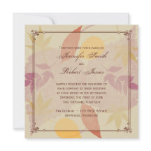 素朴紅葉結婚式招待状