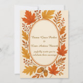 素朴紅葉結婚式招待状 招待状 (正面)