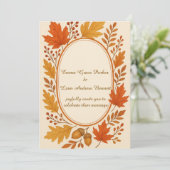 素朴紅葉結婚式招待状 招待状 (スタンド正面)