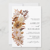 素朴紅葉結婚結婚式招待状 招待状 (正面)