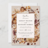 素朴紅葉結婚結婚式招待状 招待状 (正面)