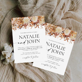 素朴紅葉結婚結婚式招待状 招待状