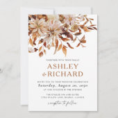 素朴紅葉結婚結婚式招待状 招待状 (正面)