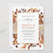 素朴紅葉結婚結婚式招待状 招待状 (正面)