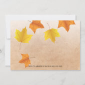 素朴紅葉葬儀 | 生命お祝い 招待状 (裏面)