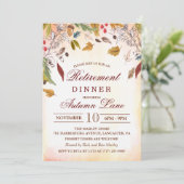 素朴紅葉退職夕食招待状 招待状 (スタンド正面)