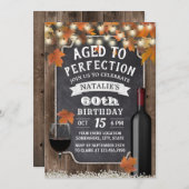 素朴紅葉60th誕生日ワインパーティー 招待状 (正面/裏面)