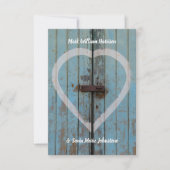 素朴納屋の戸 招待状 (正面)