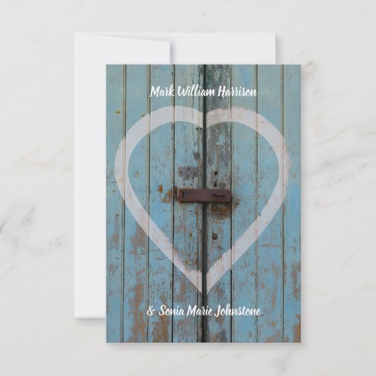 素朴納屋の戸 招待状 (正面)