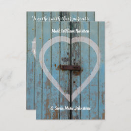 素朴納屋の戸 招待状