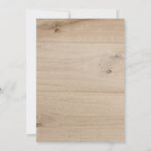 素朴納屋の木造りの田舎結婚式 招待状 (裏面)