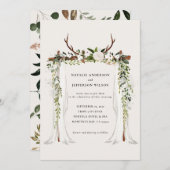 素朴納屋の農家のステーキの葉結婚式を招待 セーブザデート (正面/裏面)