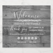 素朴納屋周囲の庭結婚の感謝 ビールラベル (シングルラベル)