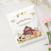 素朴納屋周囲の庭農園動物赤ちゃんシャワー フェイバーバッグ (封をした状態)