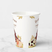 素朴納屋周囲の庭農園動物赤ちゃんシャワー 紙コップ (左)