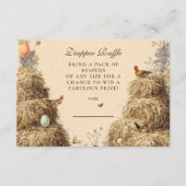 素朴納屋周囲の庭農産動物用おむつラッフル エンクロージャーカード (正面)