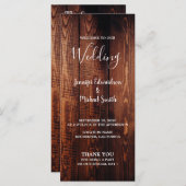 素朴納木台本カントリー結婚式 プログラム (正面/裏面)