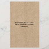 素朴紙ブライダルシャワーアルファベ結婚ットレース (裏面)