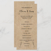 素朴紙式結婚プログラム (正面/裏面)