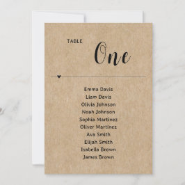 素朴紙結婚の座席表