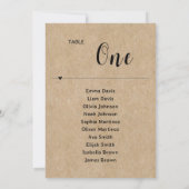 素朴紙結婚の座席表 (裏面)