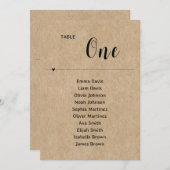 素朴紙結婚の座席表 (正面/裏面)