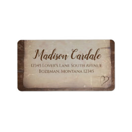 素朴紙結婚ハート差出人住所ラベル ラベル