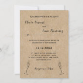 素朴紙結婚式招待状 招待状 (正面)