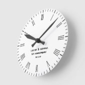 素朴紙1周年記念結婚壁時計 ラウンド壁時計 (傾斜)