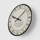 素朴紙1周年記念結婚壁時計 ラウンド壁時計 (傾斜)
