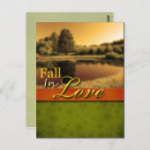 素朴素朴秋の結婚ポストカード ポストカード (正面/裏面)