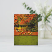 素朴素朴秋の結婚ポストカード ポストカード (スタンド正面)