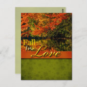 素朴素朴秋の結婚ポストカード ポストカード (正面/裏面)