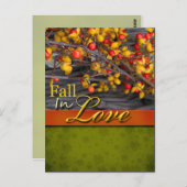 素朴素朴秋の結婚ポストカード ポストカード (正面/裏面)