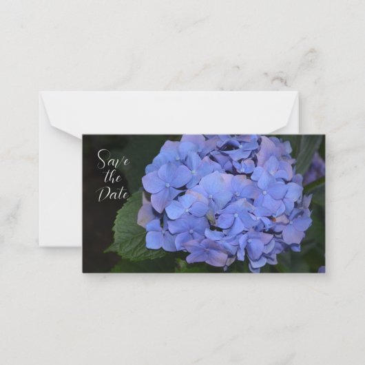 素朴紫紫陽花 ノートカード (正面)