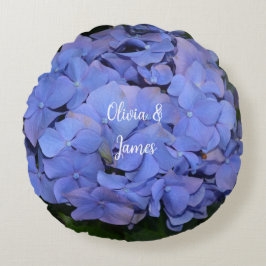 素朴紫紫陽花 ラウンドクッション