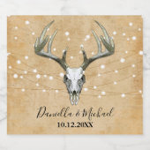 素朴結婚きらめくワインラベル スパークリングワインラベル (シングルラベル)