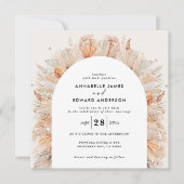 素朴結婚なテラコッタパンパス植物学 セーブザデート (正面)