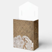 素朴結婚な田舎のバーラップ結婚レース フェイバーボックス (オープン)