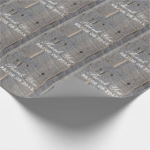 素朴結婚な納屋の木材の田舎の結婚式の好意 ラッピングペーパー (角)