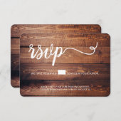 素朴結婚のウェブサイト 出欠カード (正面/裏面)