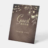 素朴結婚のゲストブックサイン 台座サイン (正面)