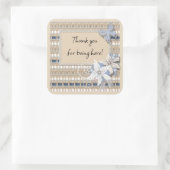 素朴結婚のステッカー スクエアシール (バッグ)