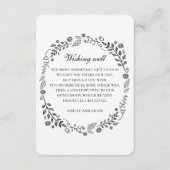 素朴結婚のフローラのクラフトは良く願っている。国 エンクロージャーカード (正面)