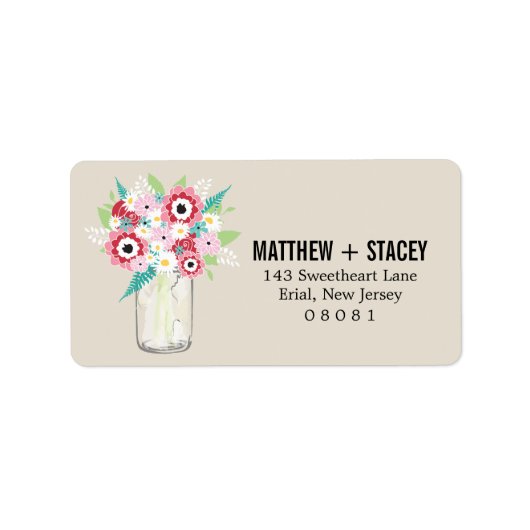 素朴結婚のメイスンのフローラ ラベル (正面)