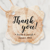 素朴結婚の木の感謝してい皮は フェイバータグ (正面)