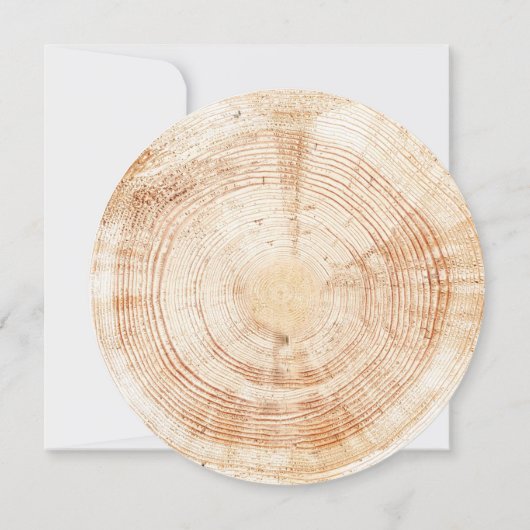 素朴結婚の木切りグレイングリーンカスタム 招待状 (裏面)