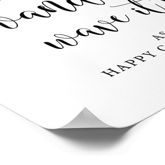 素朴結婚の杖オフ標識 ポスター (角)