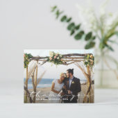 素朴結婚の2枚の写真 ポストカード (スタンド正面)